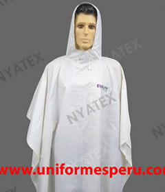 Poncho blanco para lluvia
